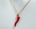 Gold Plated Cornicello Necklace - Image 