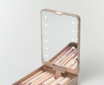 Travel Brush Set with LED Mirror Case - Image 