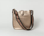 Leonie Crossbody Bag in Metallic Gold Beige - Image 