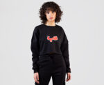 Verified Hobb Crop Sweatshirt in Black - Image 
