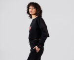 Verified Hobb Crop Sweatshirt in Black - Image 