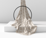 Marrakesh Beach Towel in Light Beige and White - Image 