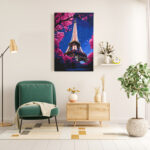 Eiffel Tower at Night Paint Kit - Image 