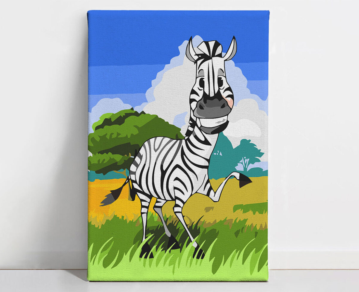 1 Funny Zebra Kids Paint Kit - Image 1