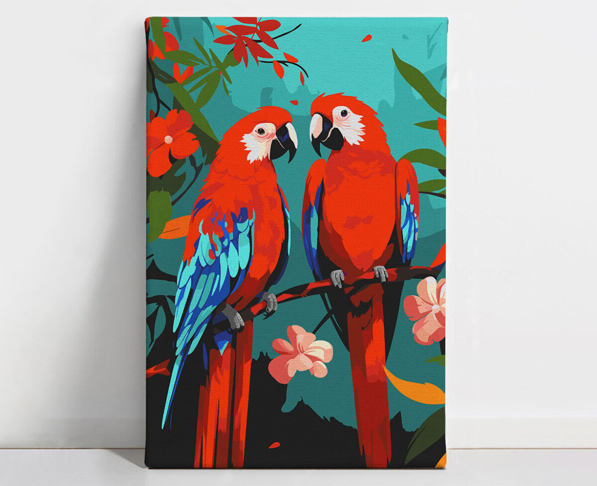 1 Red Parrots Harmony Paint Kit - Image 1
