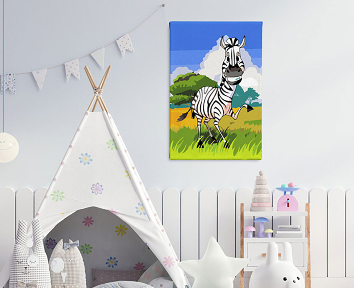 Funny Zebra Kids Paint Kit - Image 