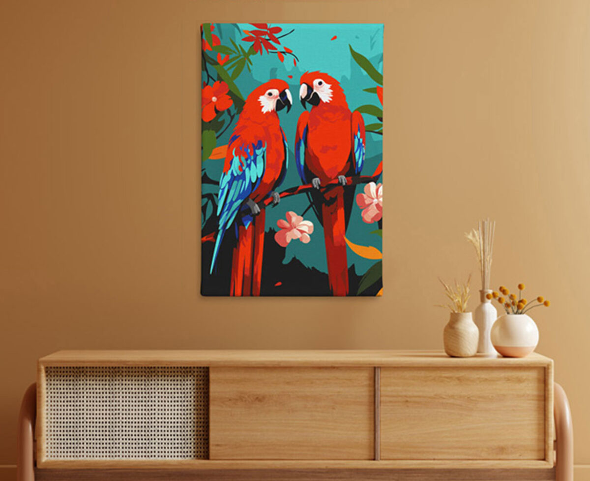 Red Parrots Harmony Paint Kit - Image 