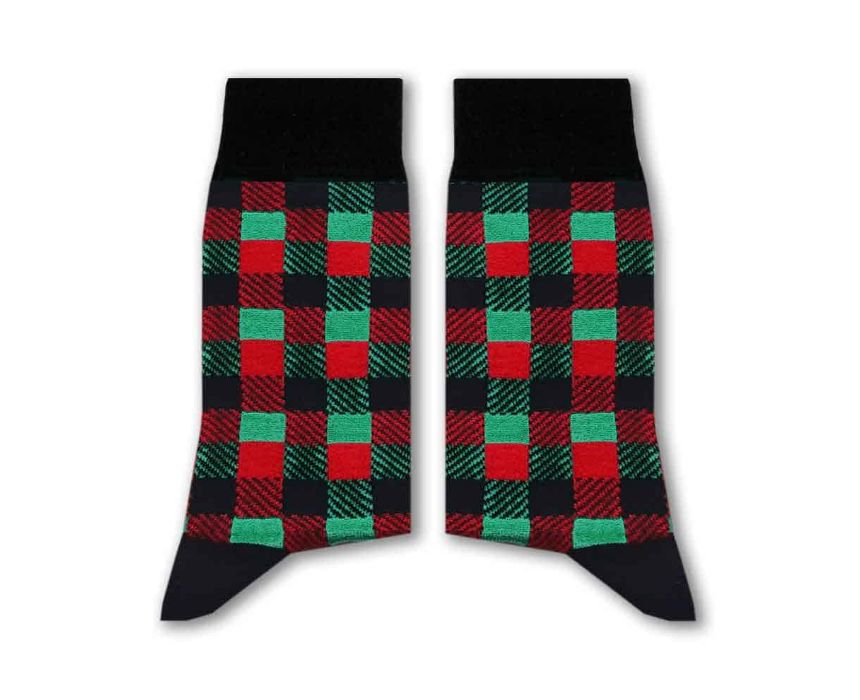 0 Checkered Long Socks - Image 1