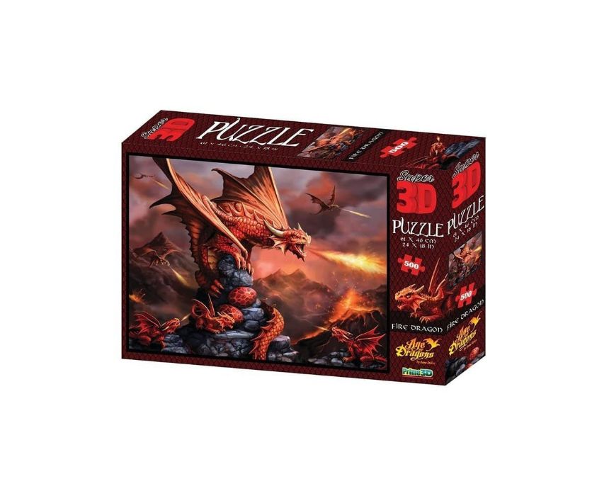 11 Prime 3D Fire Dragon Puzzle - Image 1