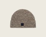 Textured Knit Beanie in Taupe - Image 