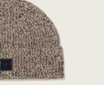Textured Knit Beanie in Taupe - Image 