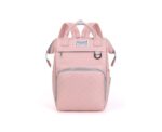 Diaper Bag in Pink with Front Zipper - Image 