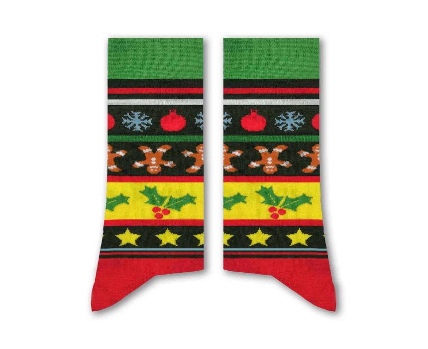 4 Ugly Christmas Long Socks - Image 1