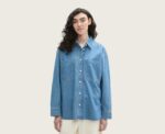 Loose Denim Shirt in Blue - Image 
