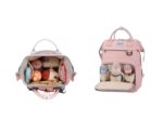 Diaper Bag in Pink with Front Zipper - Image 