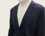 Pique Textured Jacket in Navy - Image 