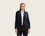 Textured Blazer in Navy - Image 
