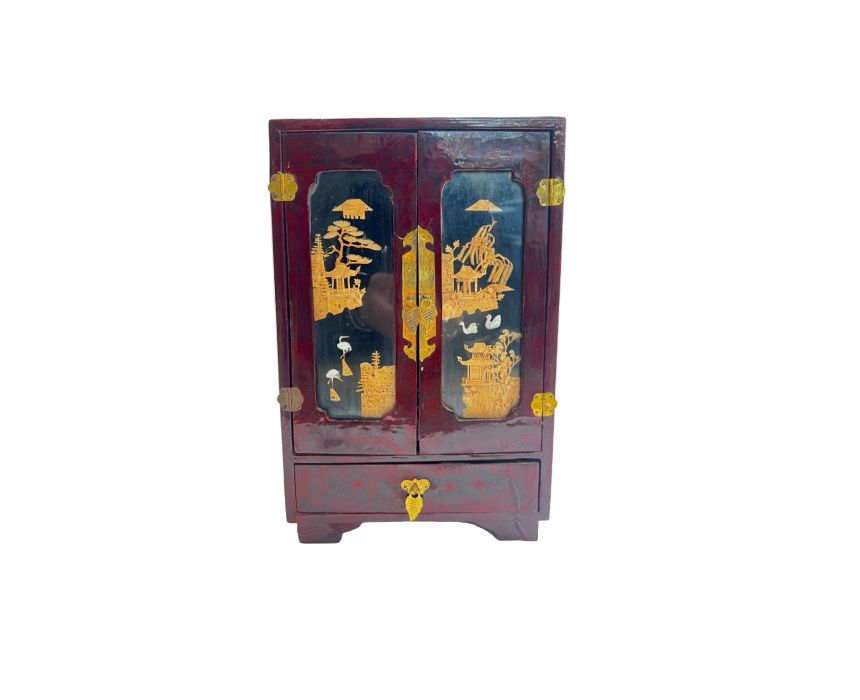 2 Amber Wood Jewelry Box - Image 1