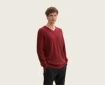 V-Neck Sweater in Red - Image 