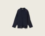 Oversized Textured Shirt in Navy - Image 