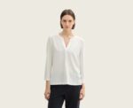 V-Neck Shirt in White - Image 