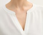 V-Neck Shirt in White - Image 