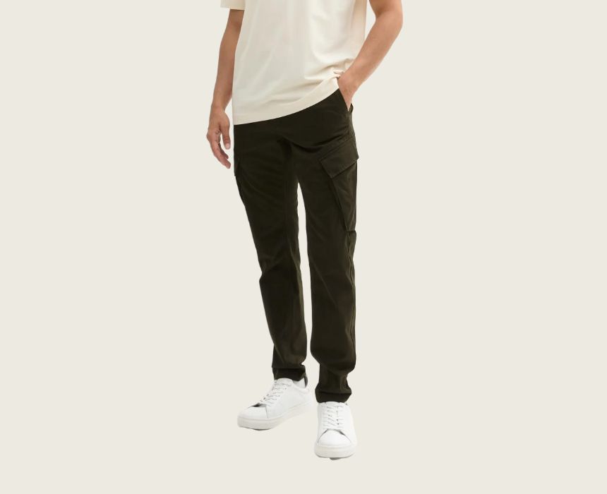 57 Soft Tapered Cargo Pants in Khaki - Image 1