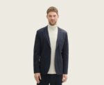 Pique Textured Jacket in Navy - Image 