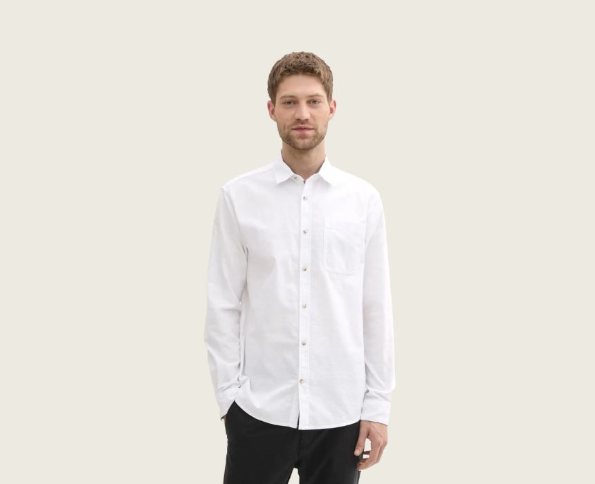 72 Cotton Printed Shirt in White - Image 1