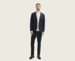 Pique Textured Jacket in Navy - Image 