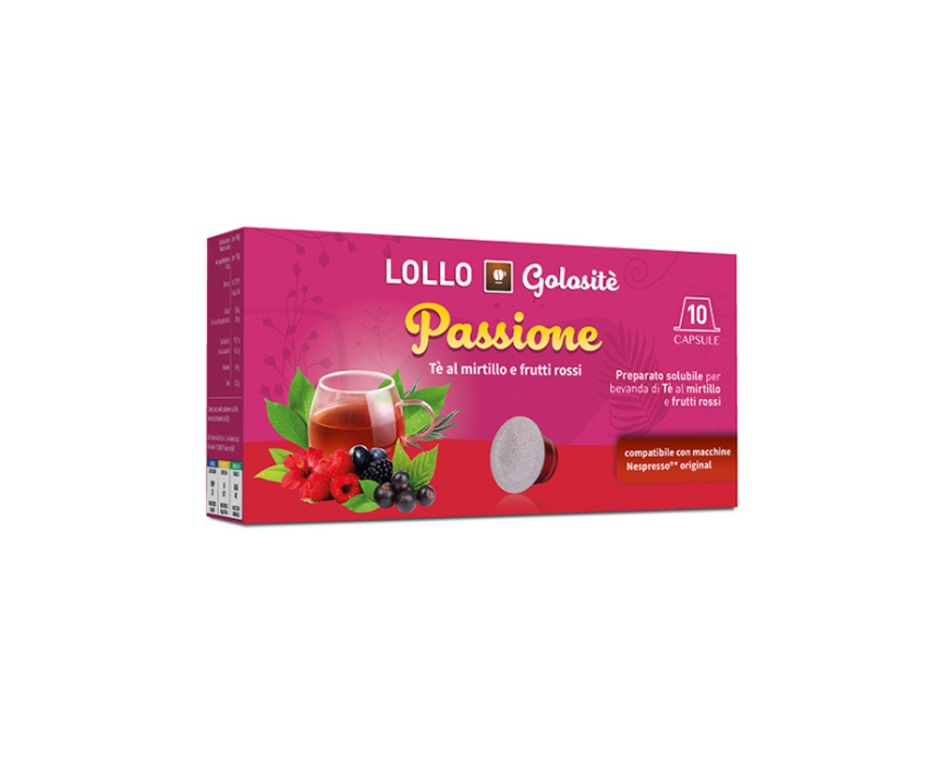PASSIONE 10 CAPSULES Blueberry and Red Fruit Tea Capsules (Box of 10) - Image 1