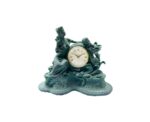 Resin Clock Girl and Baby in Antique Green - Image 