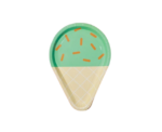 Ice Cream Paper Set in Green - Image 