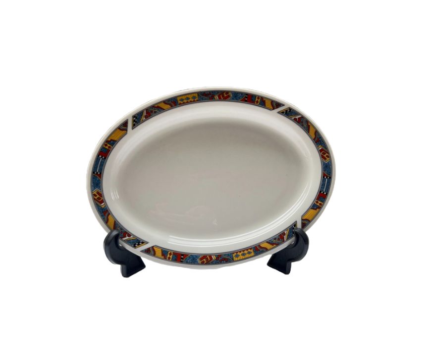 18 Patterned Serving Porcelain Plate - Image 1