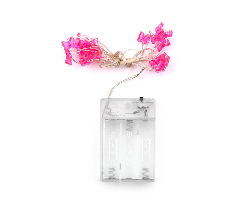 228 LED WIRE LW 20 PINK DC LED Butterfly Fairy Light DC 3M in Pink - Image 1