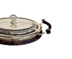 Oval Silver Tray with Cover - Image 