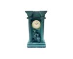 Baalbek Pillar Resin Clock in Antique Green - Image 