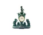 Resin Clock Roman Angel in Antique Green - Image 