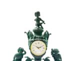 Resin Clock Roman Angel in Antique Green - Image 