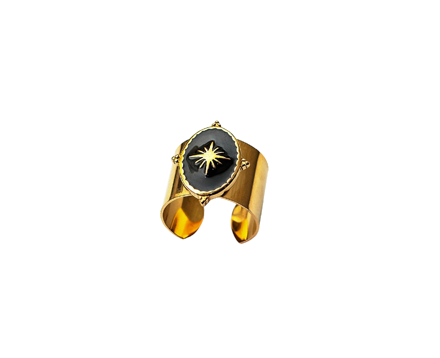 The Fab Drops-45 Midnight Charm Ring - Image 1