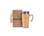 Bamboo Thermal Tumbler with Handle - Image 