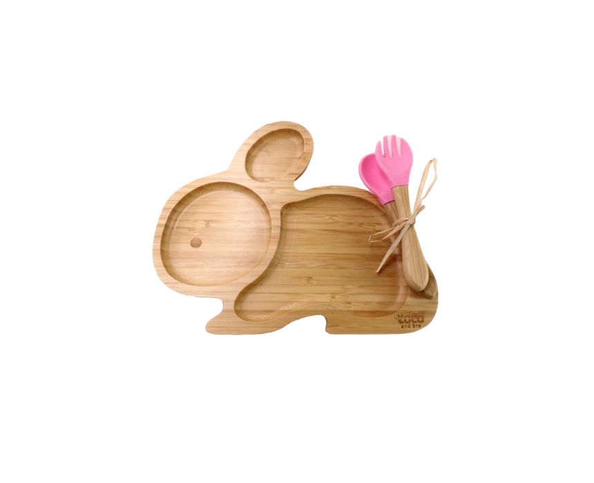 5 Bamboo Rabbit Baby Feeding Set - Image 1
