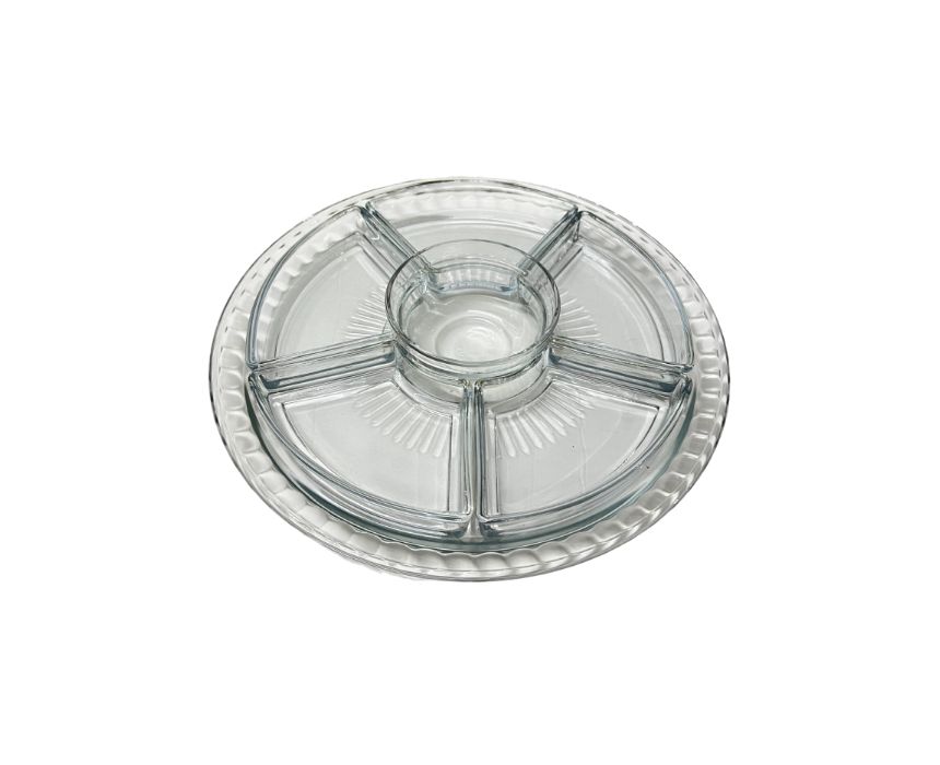 6 Glass Compartment Tray - Image 1