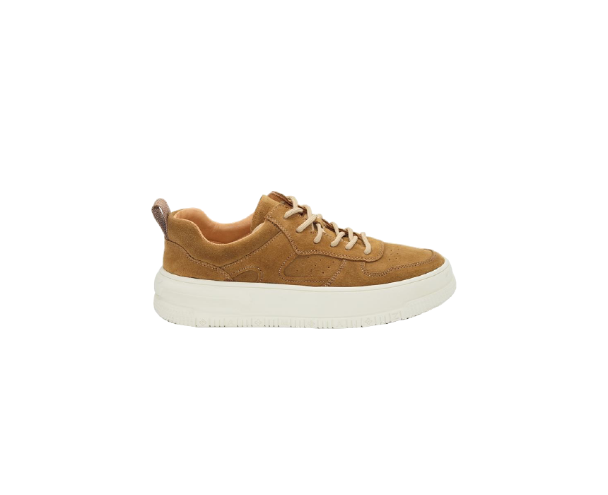 Pavarotti-08 Classic Suede Sneakers in Tan - Image 1