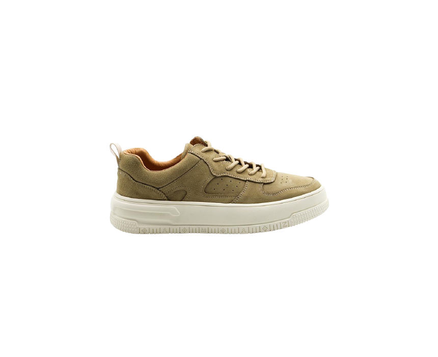 Pavarotti-12 Classic Suede Sneakers in Beige - Image 1