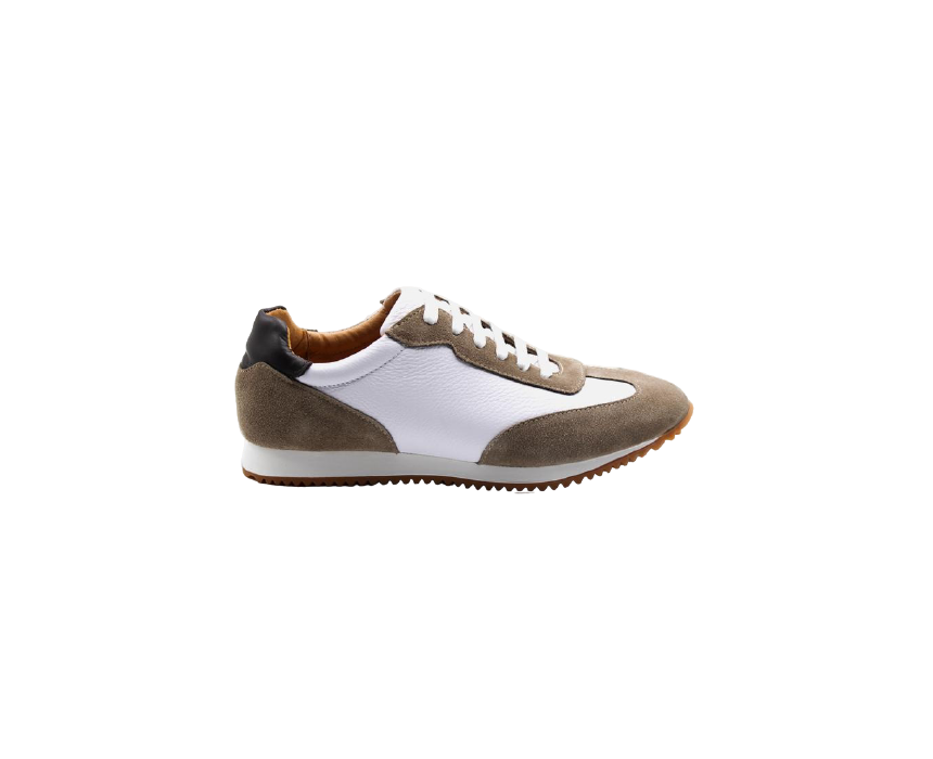 Pavarotti_Bracelets-04 Classic Leather Sneakers in Beige and White - Image 1
