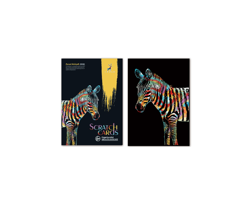 scratch cards-09 Zebra Scratch Painting Paper - Image 1