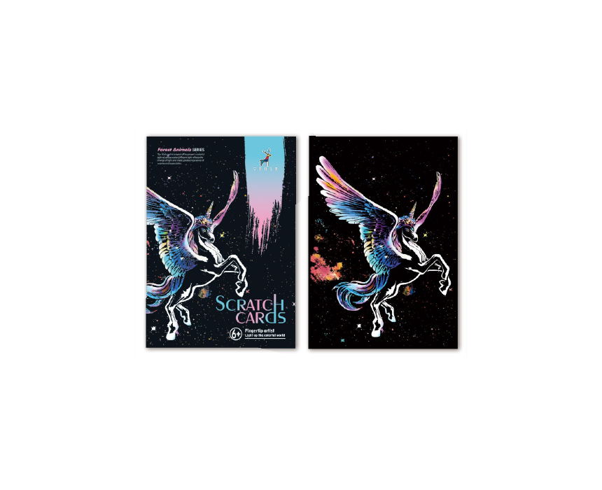 scratch cards_Bracelets-02 Unicorn Scratch Painting Paper - Image 1
