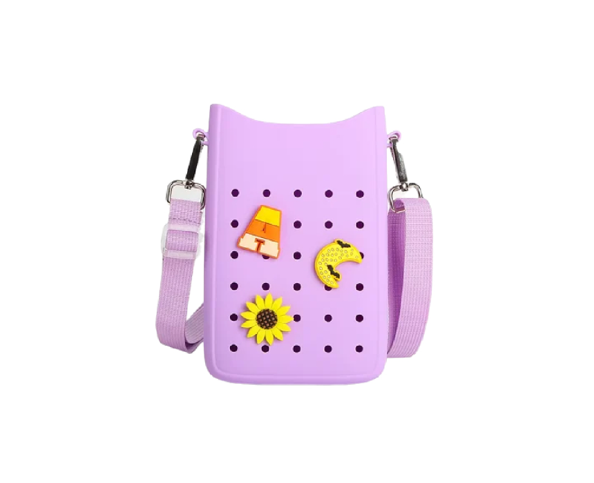 z Inkbee-28 Silicone Croc Charm Crossbody Bag - Image 1