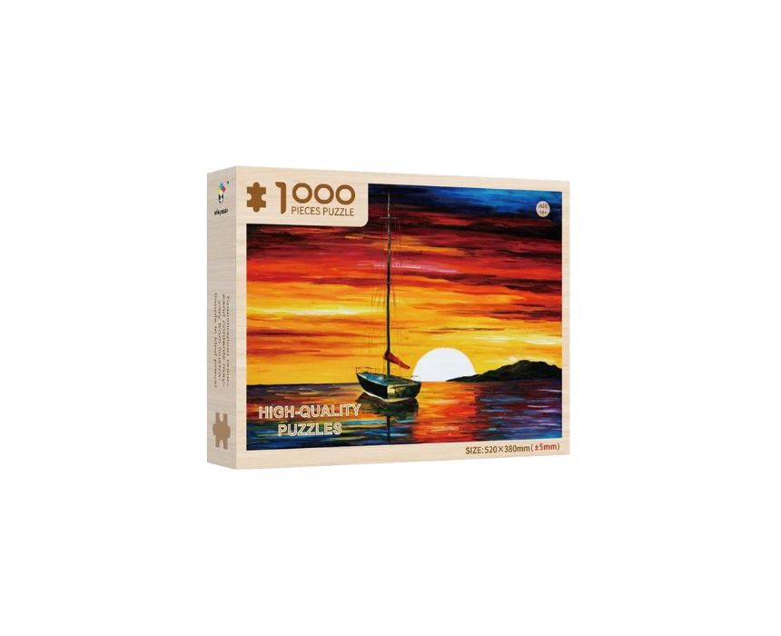 14 Mediterranean Sunset Wooden Jigsaw Puzzle 1000pcs - Image 1